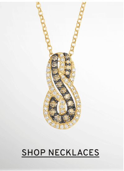 Diamond infinity necklace. Click to Shop Necklaces