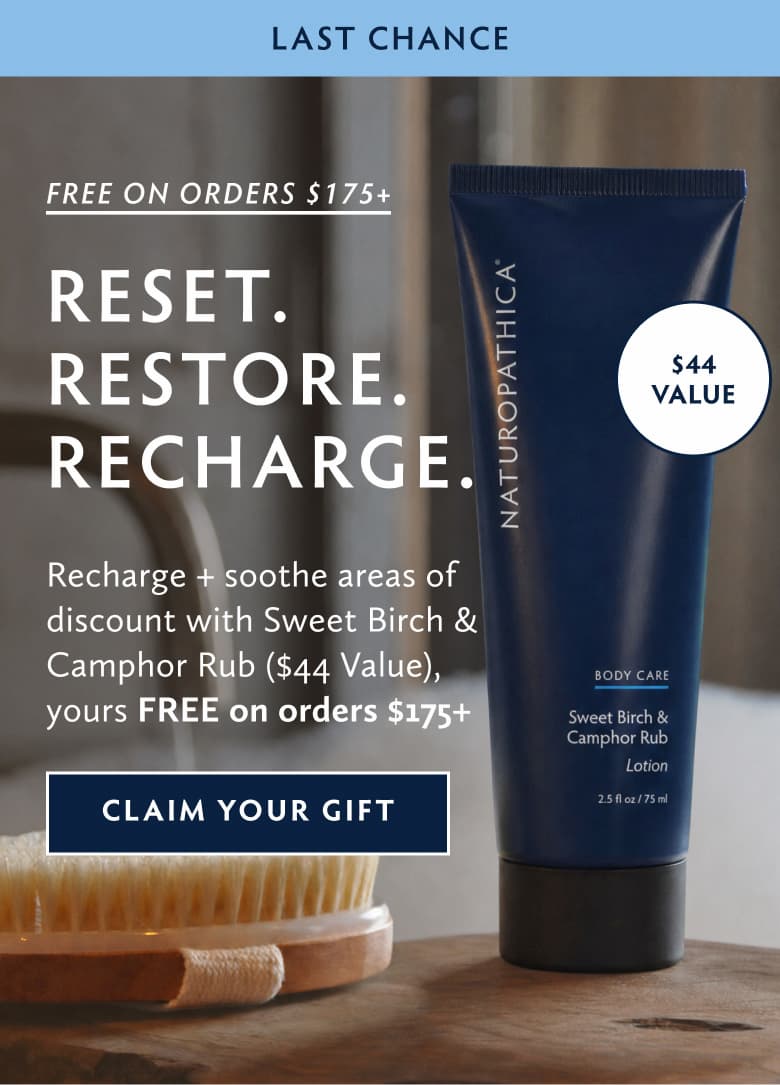 Re-Energize Your Body. Free Sweet Birch & Camphor Rub on order $175+