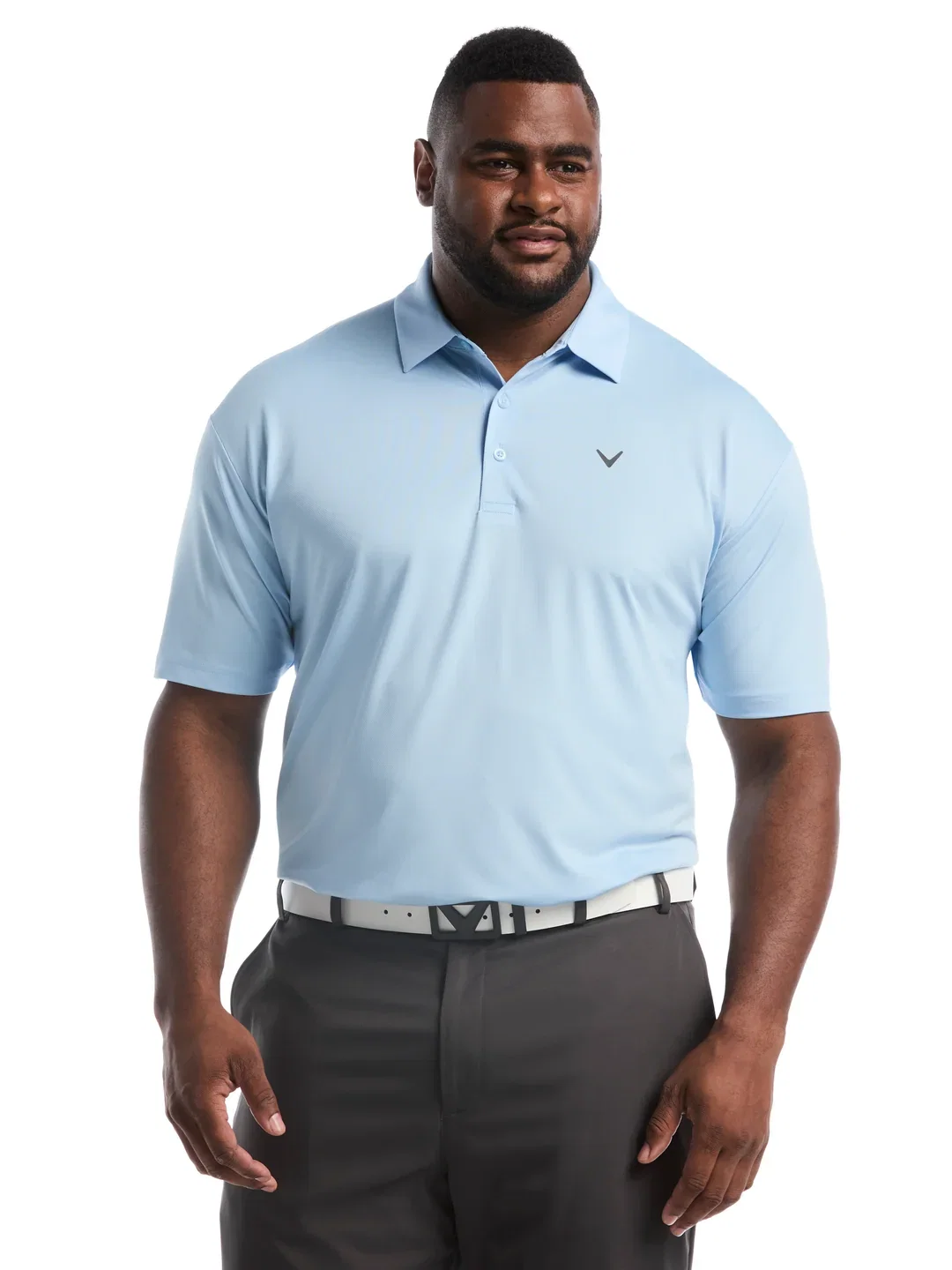 Big & Tall Micro Hex Polo - Cerulean Big & Tall Micro Hex Polo - Cerulean