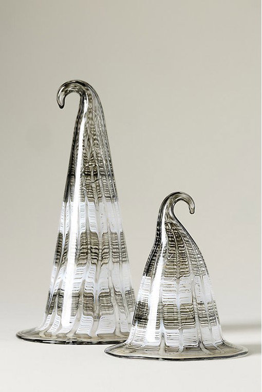Short Light-Up Glass Witch Hat