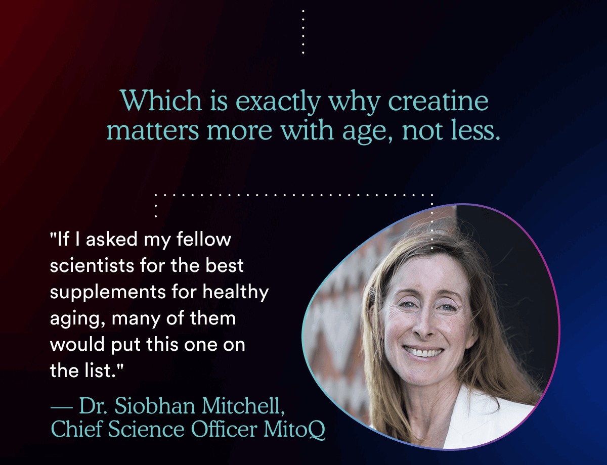 Which is exactly why creatine matters more with age, not less.