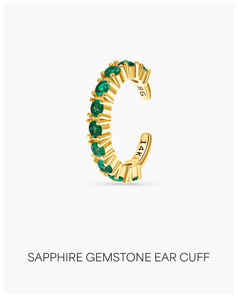 Sapphire Gemstone Ear Cuff