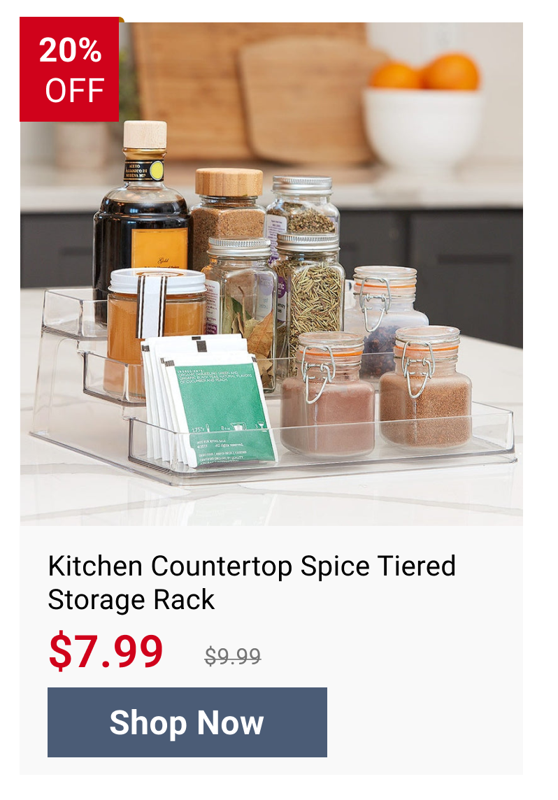 Kitchen Countertop Spice Tiered Storage Rack