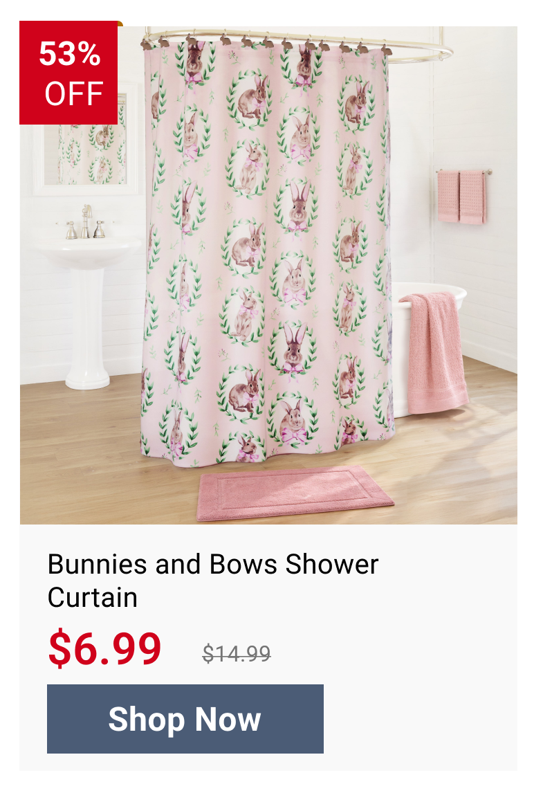 Bunnies and Bows Shower Curtain