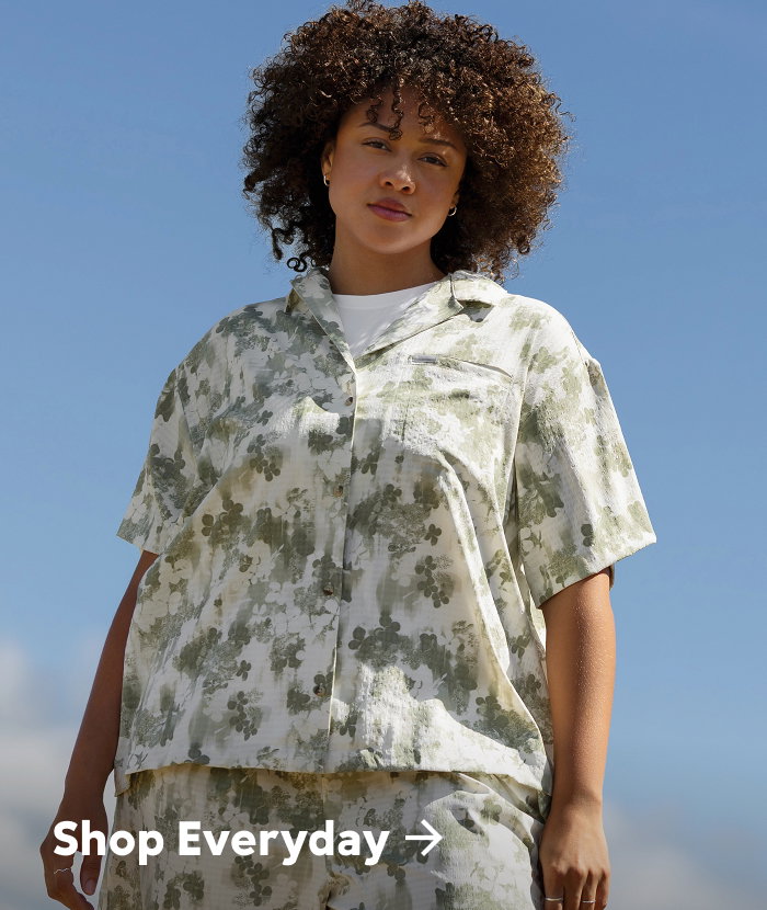 Woman in casual wear. Shop Everyday