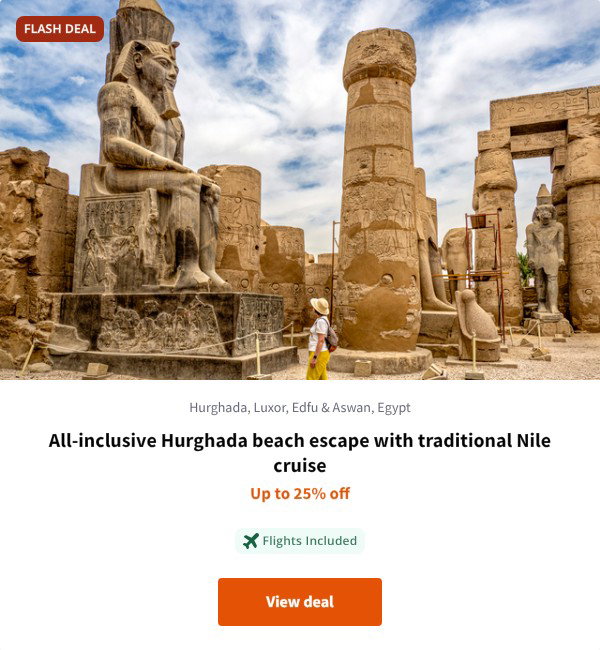 All-inclusive Hurghada beach escape with traditional Nile cruise