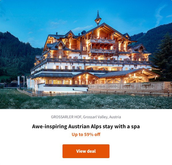 Awe-inspiring Austrian Alps stay with a spa
