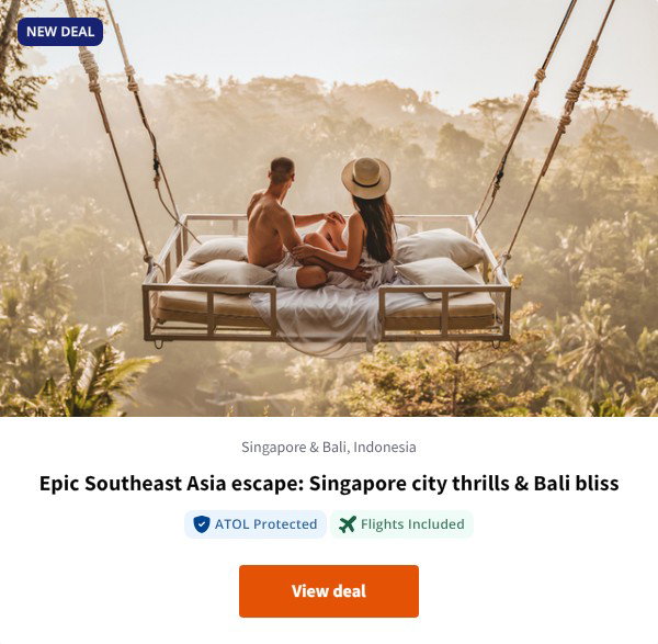 Epic Southeast Asia escape: Singapore city thrills & Bali bliss
