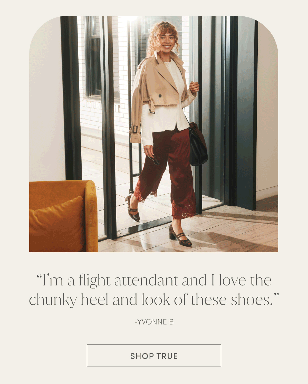 “I’m A Flight Attendant And I Love The Chunky Heel And Look Of These Shoes.” - Yvonne B On The True | Shop True