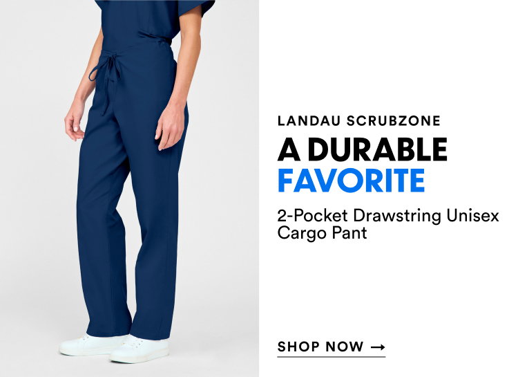 Landau Scrubzone | A Durable Favorite | 2-Pocket Drawstring Unisex Cargo Pant | Shop Now