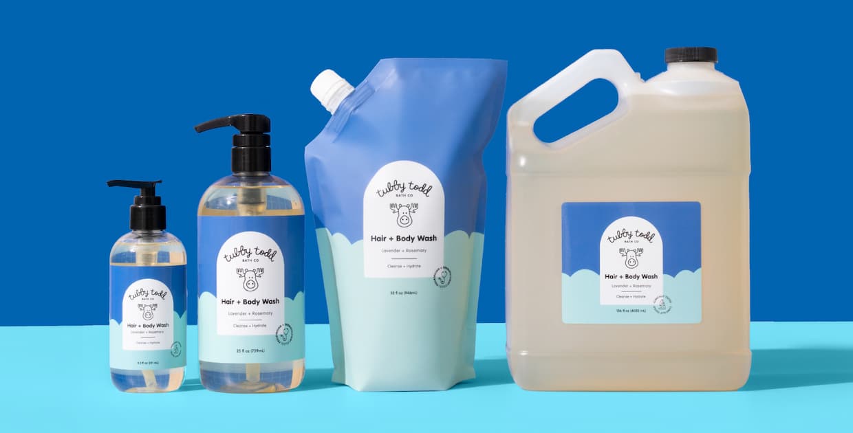  hair + body wash in all sizes