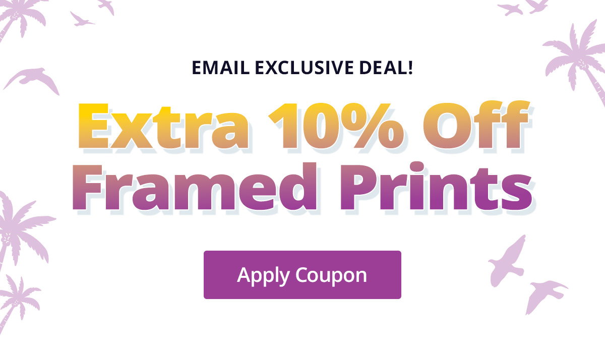 Email exclusive deal! Save an extra 10% off Framed Prints! Shop Now