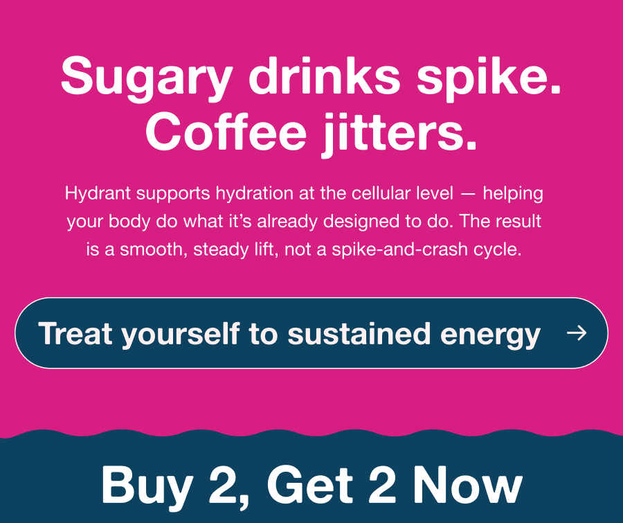 Sugary drinks spike. Coffee jitters. | Treat yourself to sustained energy