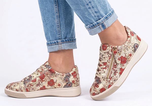 Ziera Aito XF Leather Womens Comfortable Extra Wide Fit Sneakers