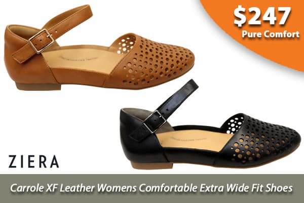 Ziera Carrole XF Leather Womens Comfortable Extra Wide Fit Shoes