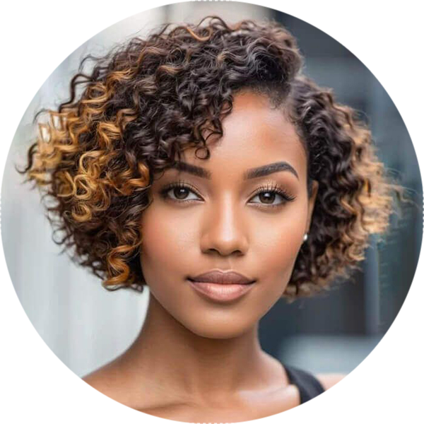 Wear and Go Wigs Highlight Short Pixie Cut Curly Bob Wigs Pre Cut Lace Glueless Human Hair Wigs