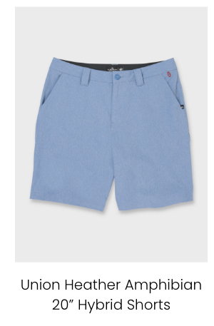 Union Heather Amphibian 20" Hybrid Shorts