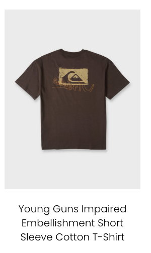 Young Guns Impaired Embellishment Short Sleeve Cotton T-Shirt