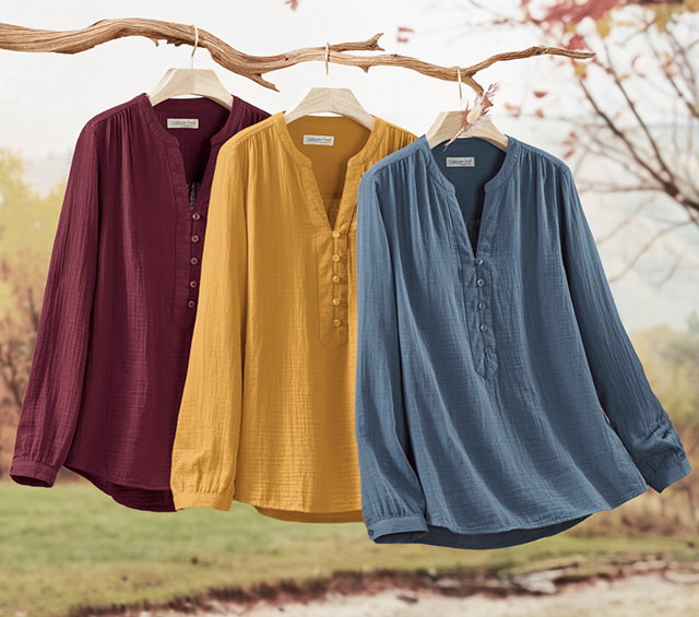 Summer Breeze Gauze Pullover hanging shot