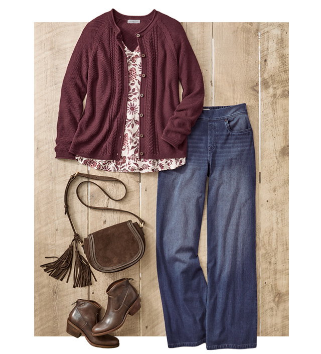 Lightweight Peaks Cardigan outfit