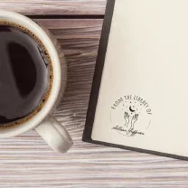 Shop Hands & Moon Bookplate Stamp