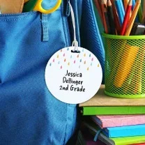 Shop Round Rainbow Bag Tag