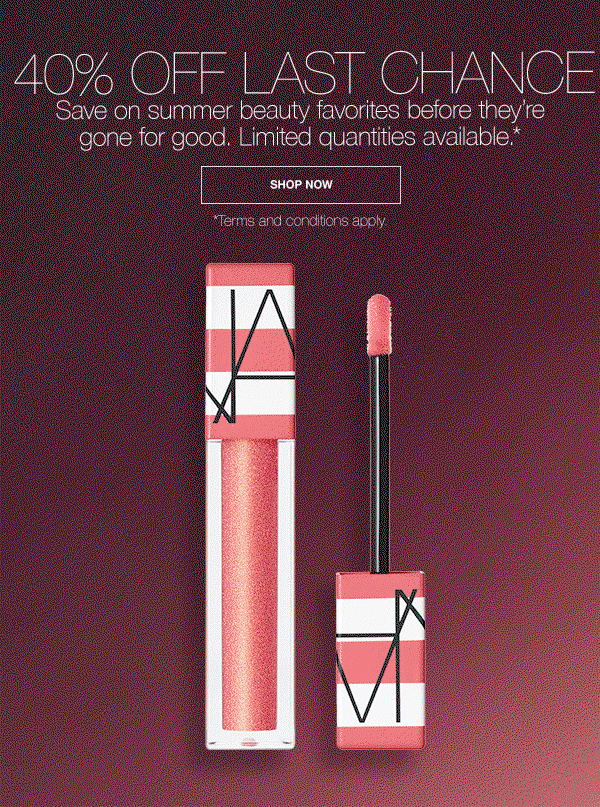 Save 40% off Last Chance summer beauty favorites before they’re gone for good. Limited quantities available.*