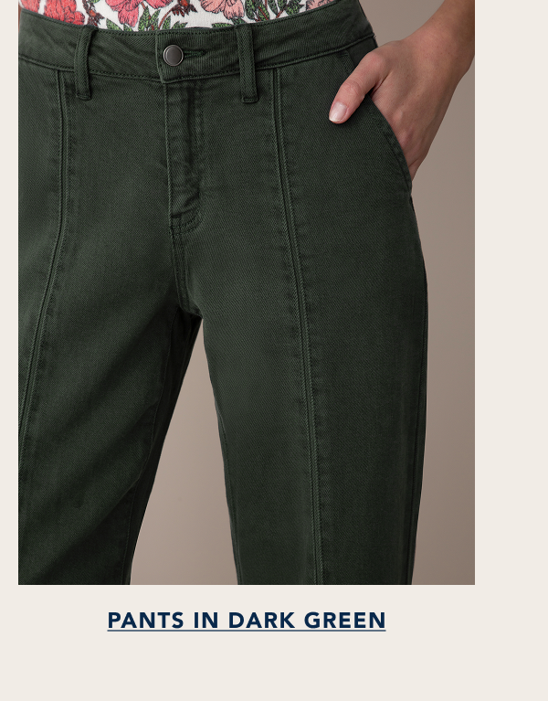 Pants in Dark Green 