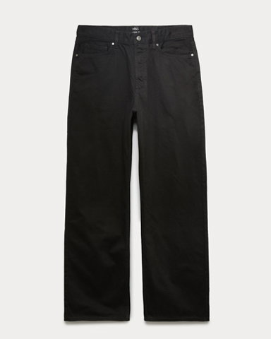 Loose Fit Pure Cotton Rigid Value Jeans in Black
