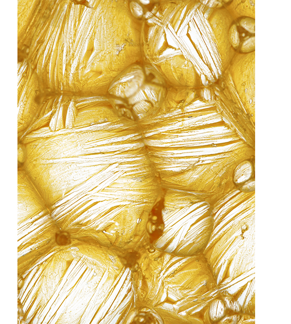 Golden cellular lock-in moisture texture graphic