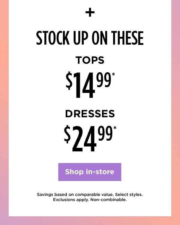 Stock up on these