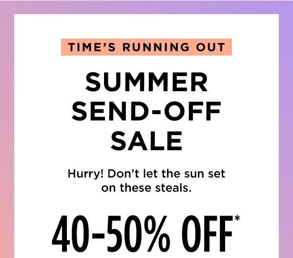 Summer send off sale