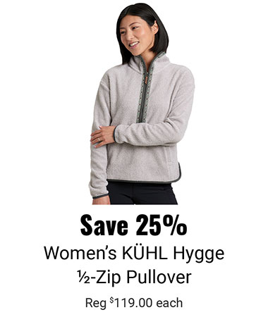 Save 25% Women's KUHL Hygge 1/2-Zip Pullover