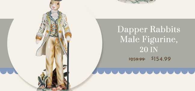 Dapper Rabbits Male Figurine $154.99