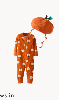 Pumpkin Hat Halloween HannaJams™ Sleeper + Hat