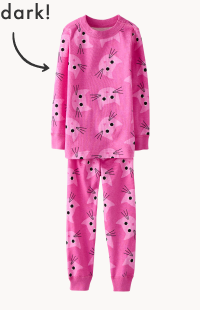 Cats on Pink Halloween Glow-in-the-Dark HannaJams™ Pajama Set