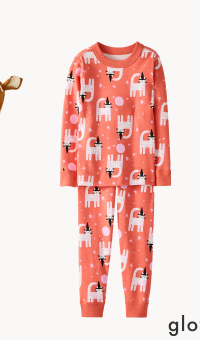 Witchy Cat on Orange Halloween HannaJams™ Pajama Set