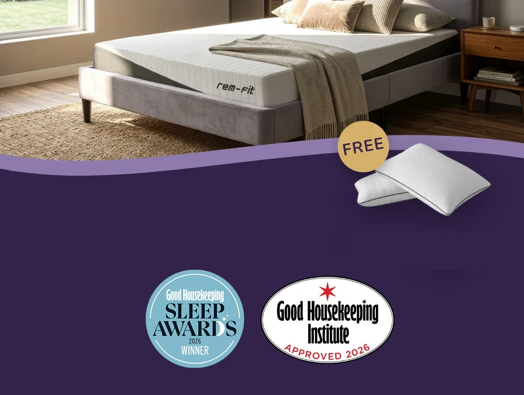 REM-Fit Bank Holiday Sale - save up to £210 with 10% off all mattresses and 2 free luxury memory foam pillows