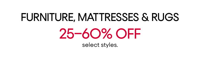 Furniture, Mattresses, & Rugs