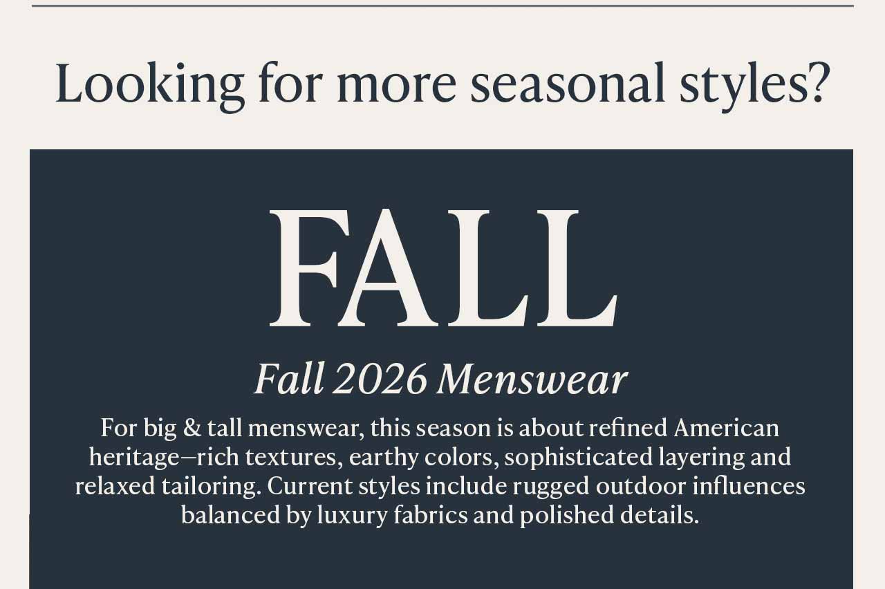 New arrivals — fall golf styles