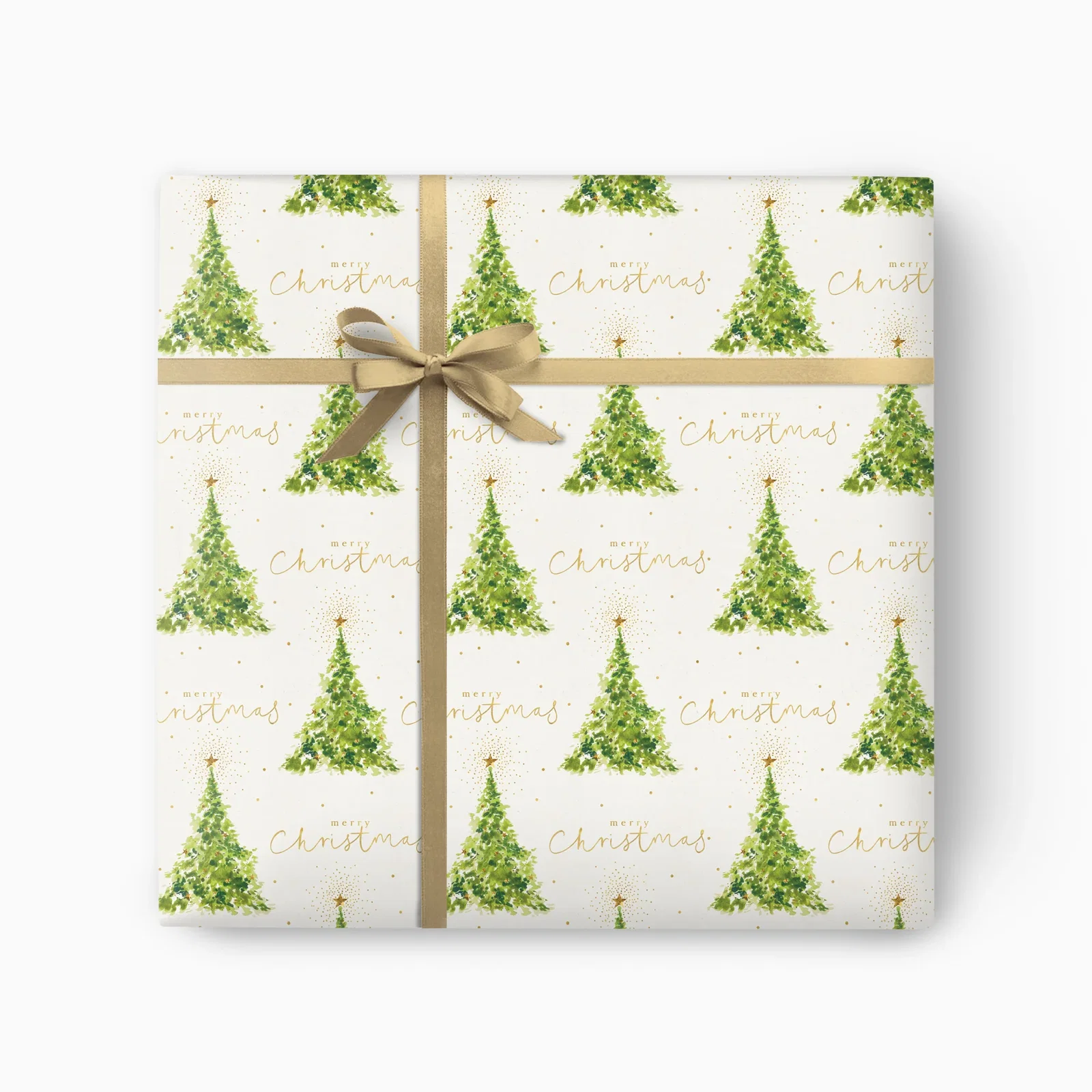 Image of CWP054 - Golden Tree Christmas Wrapping Paper
