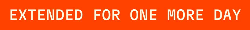 Extended for one more day!