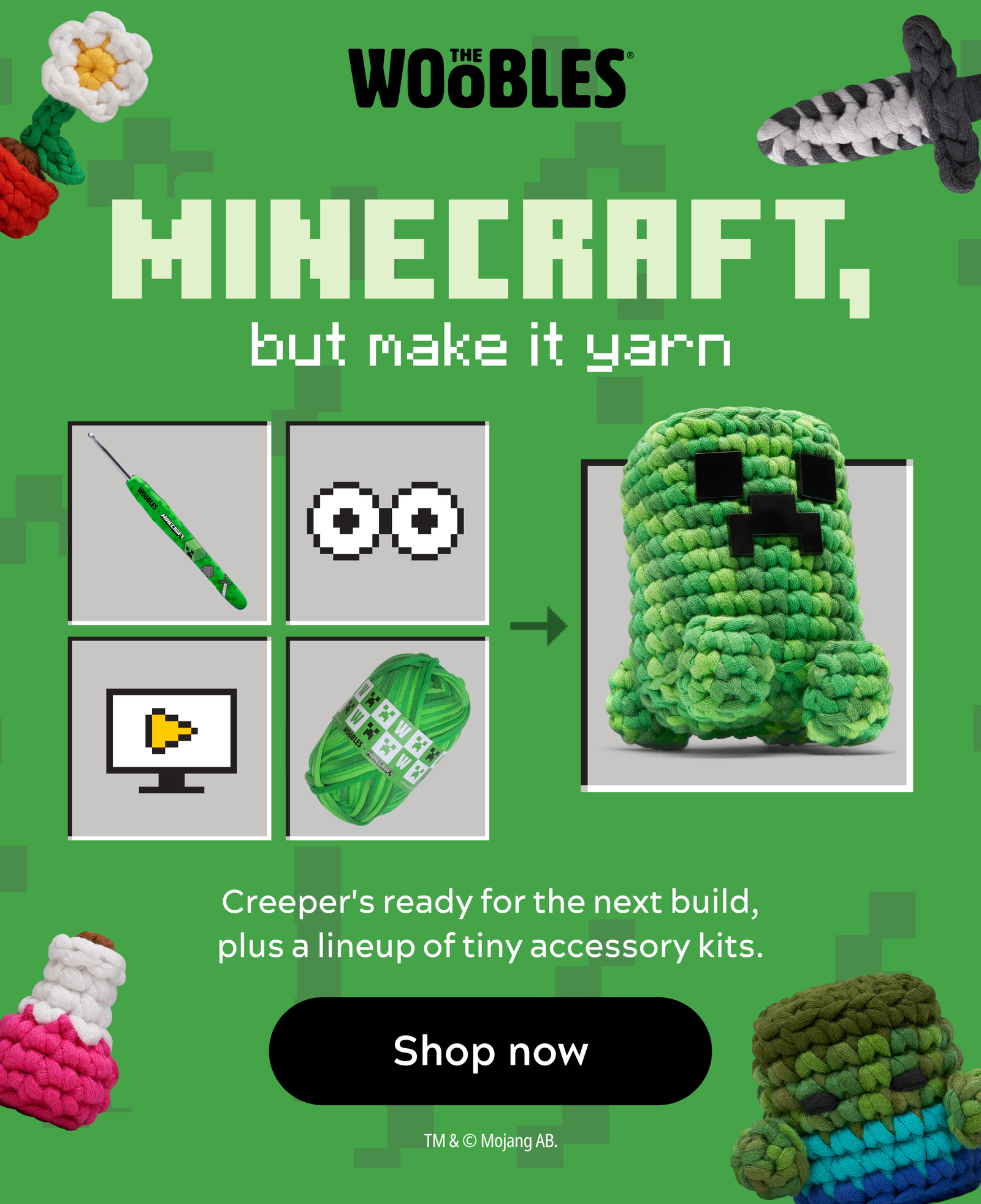 Minecraft but make it yarn [Shop now]