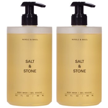 Salt & Stone Neroli & Basil Body Wash, 15.2 fl oz, 2-pack