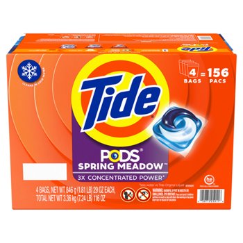 Tide Spring Meadow PODS Laundry Detergent, 156-Count