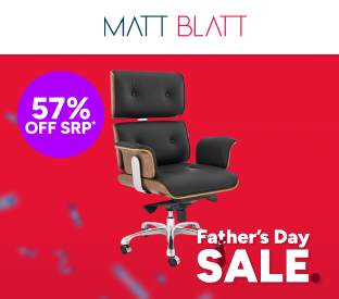 Matt Blatt Eames Replica Executive Leather Office Chair Product Image