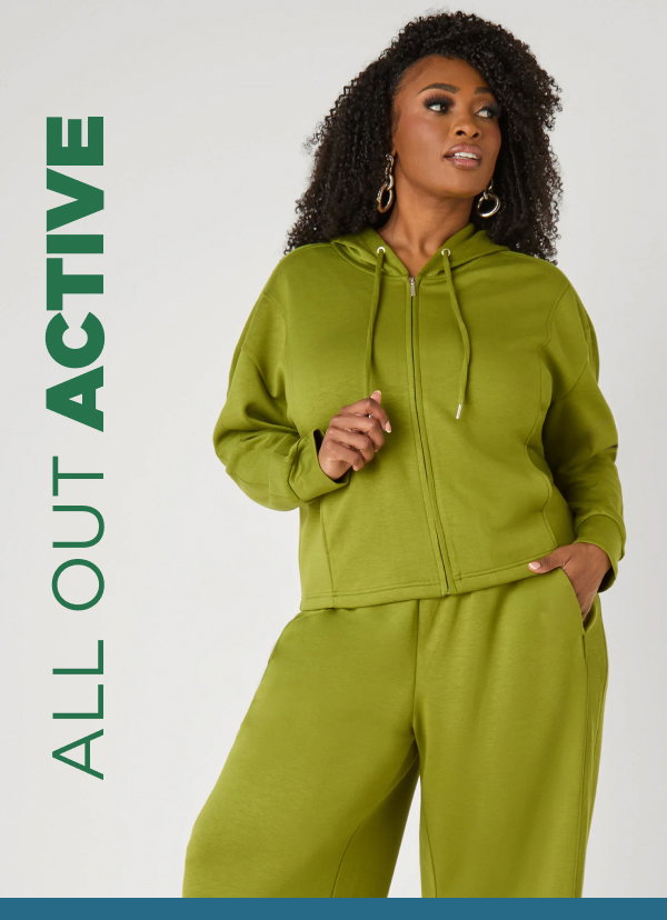 Zip Front Ribbed Panel Hoodie