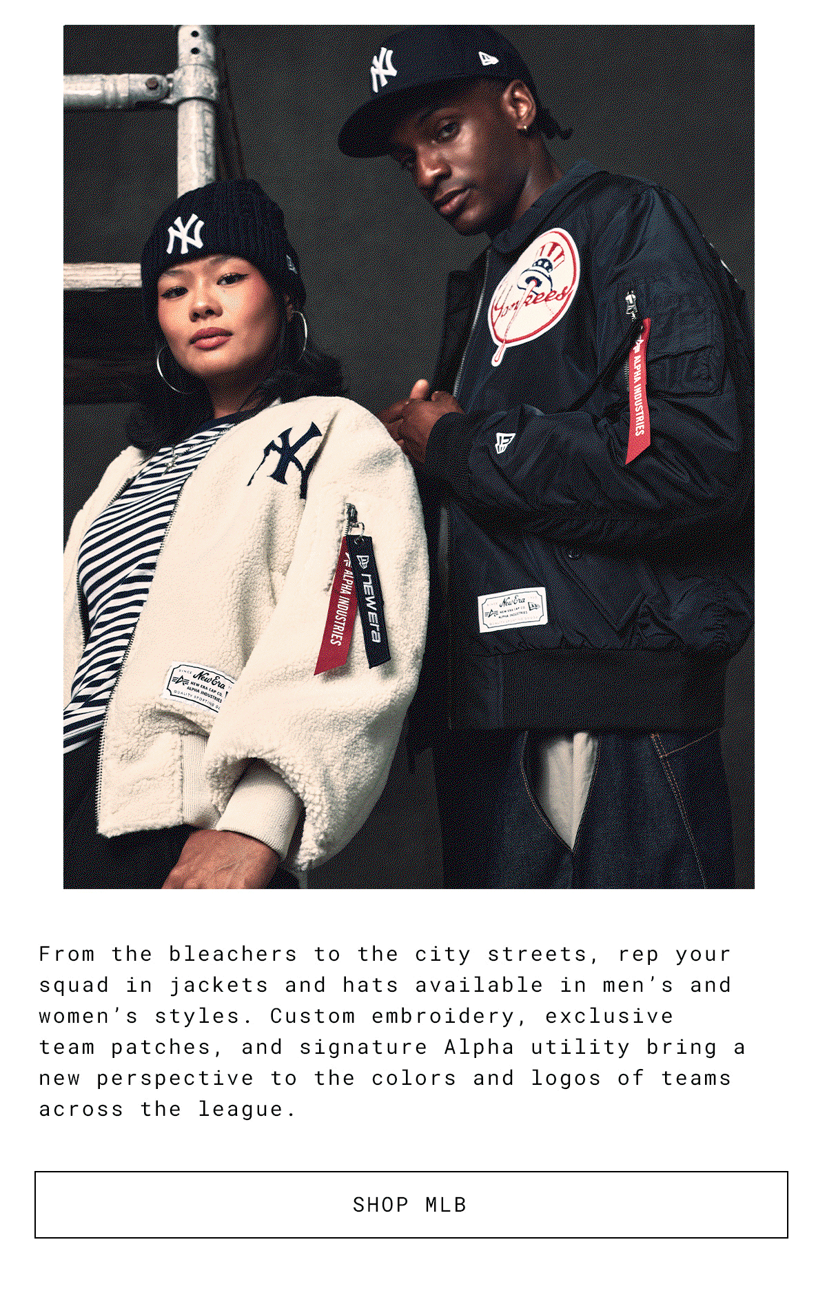 alpha industries FW26 New Era MLB collection 