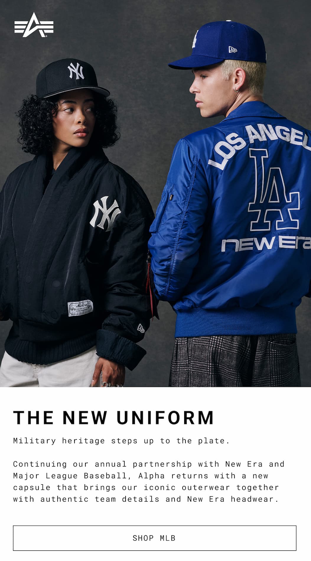 alpha industries FW26 New Era MLB collection 