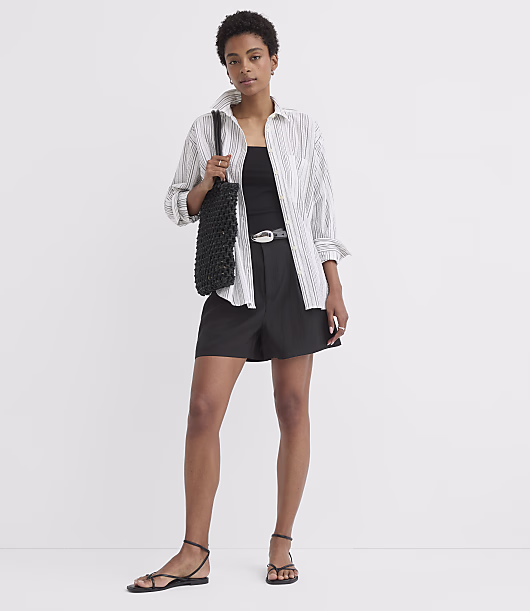 Striped Everyday Oversized Pocket Shirt